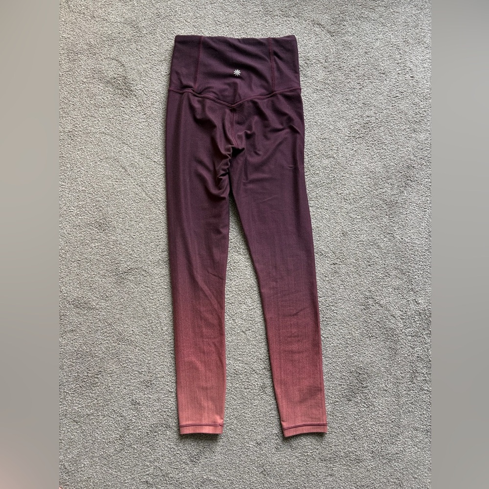 Athleta Elation High-rise 7/8 Tight - red ombré - size xxs - Picture 3 of 5